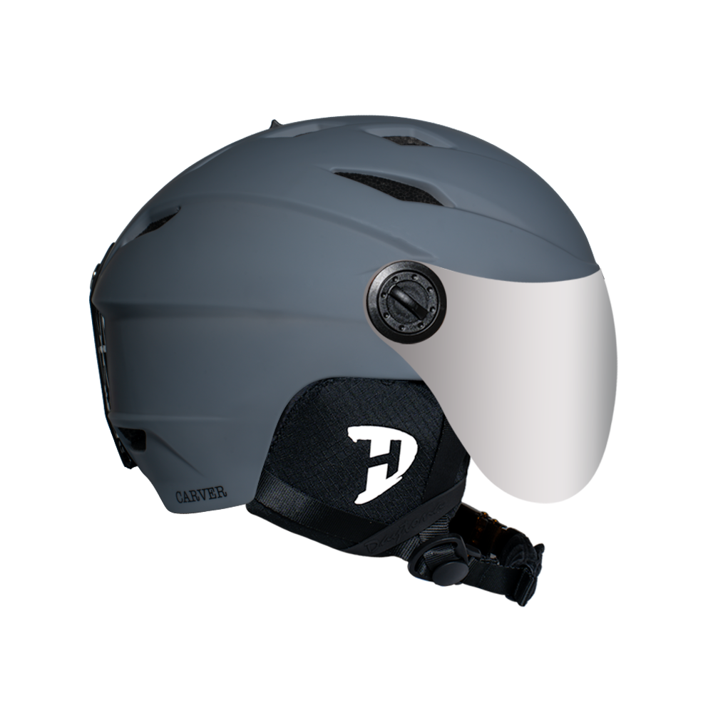 Daytona Carver Ski Helmet - Adjustable Helmet for Men, Women & Youth - Dull Grey with Anti-Fog Visor