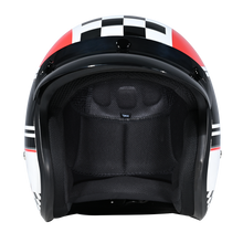 Load image into Gallery viewer, DOT Approved Daytona Cruiser Open Face Motorcycle Helmet - Men, Women &amp; Youth - With Visor &amp; Graphics - W/ Daytona Classic
