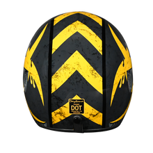 Load image into Gallery viewer, DOT Approved Daytona Cruiser Open Face Motorcycle Helmet - Men, Women &amp; Youth - With Visor &amp; Graphics - W/ Toxic
