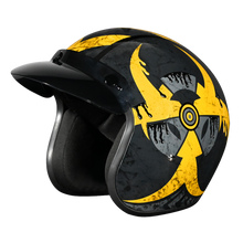 Load image into Gallery viewer, DOT Approved Daytona Cruiser Open Face Motorcycle Helmet - Men, Women &amp; Youth - With Visor &amp; Graphics - W/ Toxic
