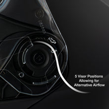 Load image into Gallery viewer, Daytona Glide Modular Motorcycle Helmet - DOT Approved, Bluetooth Ready, Dual Visor, Men/Women/Youth - Hi-Gloss Black
