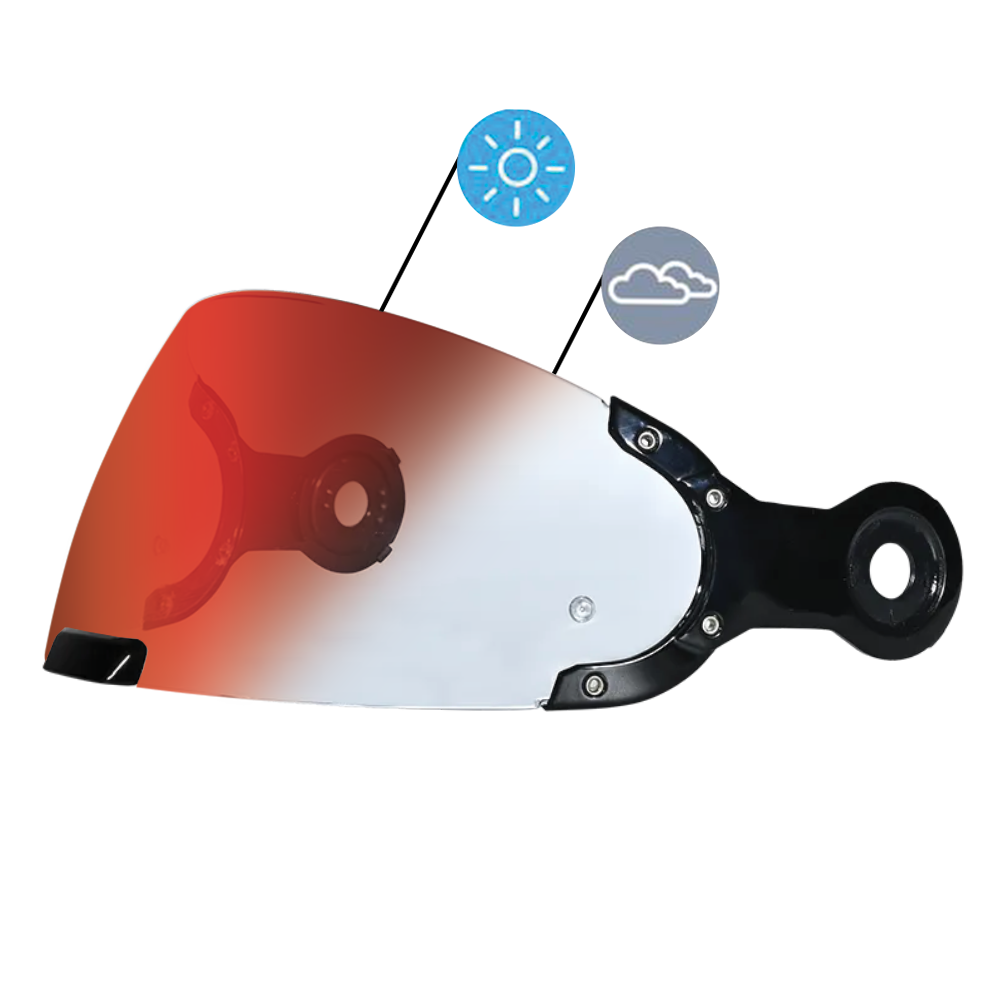 Retro Shield Outer- Photochromic Red